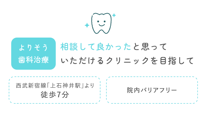 患者様に寄り添った歯科治療「相談して良かった」と思っていただけるクリニックを目指して